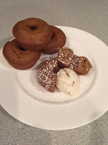 Pumpkiin Mini Bundts with Ice cream! Yum!